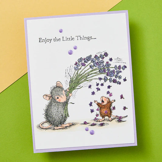 Spellbinders Flower Shower Cling Rubber Stamp (House-Mouse)