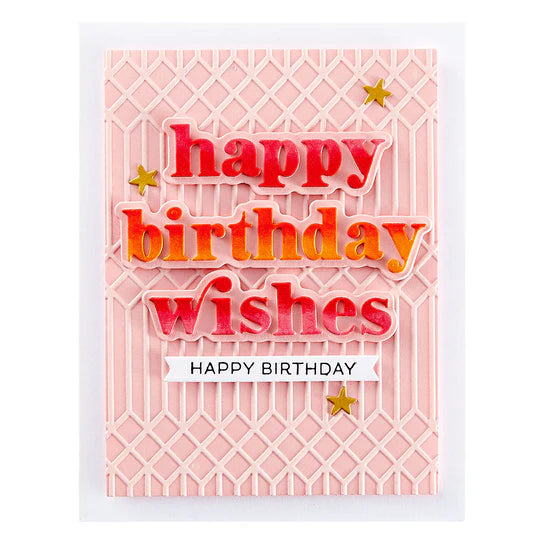 Spellbinders Happy Birthday Wishes Etched Dies