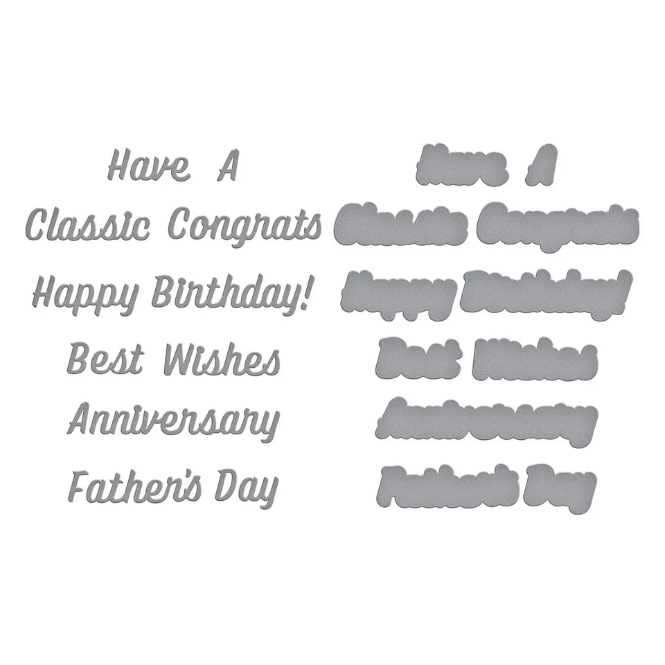 Spellbinders Classic Sentiments Dies by Mindy Eggen