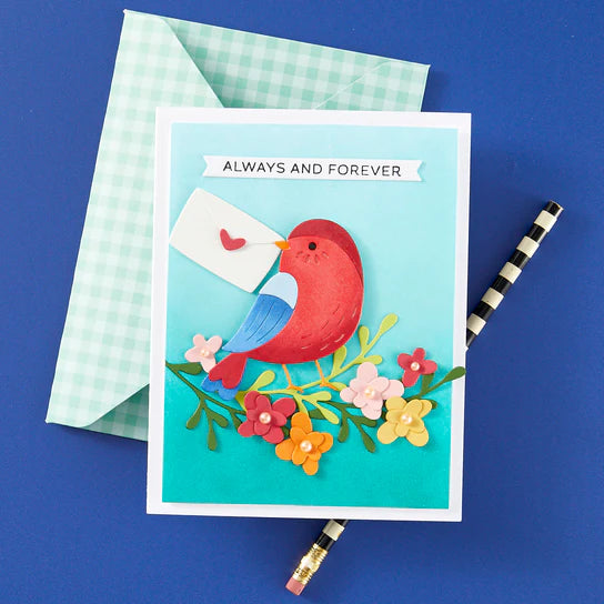 Spellbinders Love Note Bird Die Set