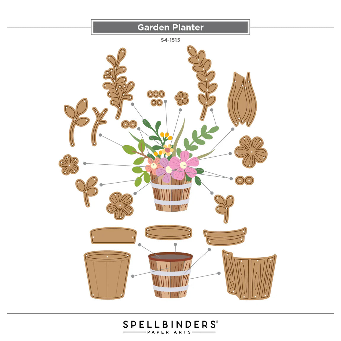 Spellbinders Garden Planter Die Set by Lisa Horton