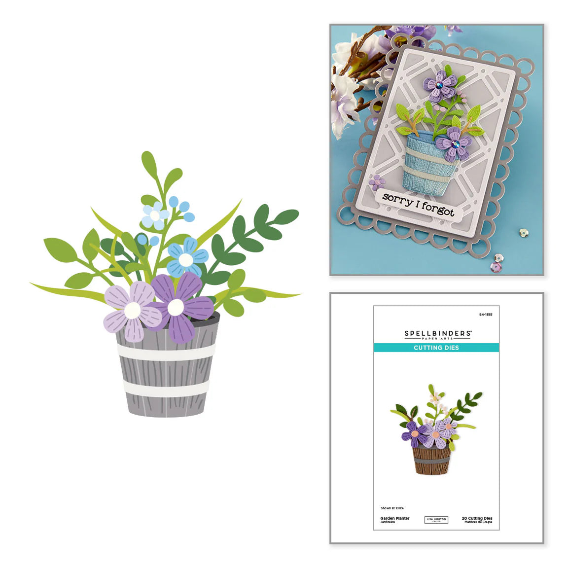 Spellbinders Garden Planter Die Set by Lisa Horton