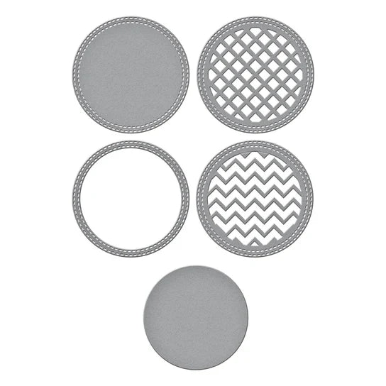 Spellbinders Stitched Edge Circle Backgrounds Dies