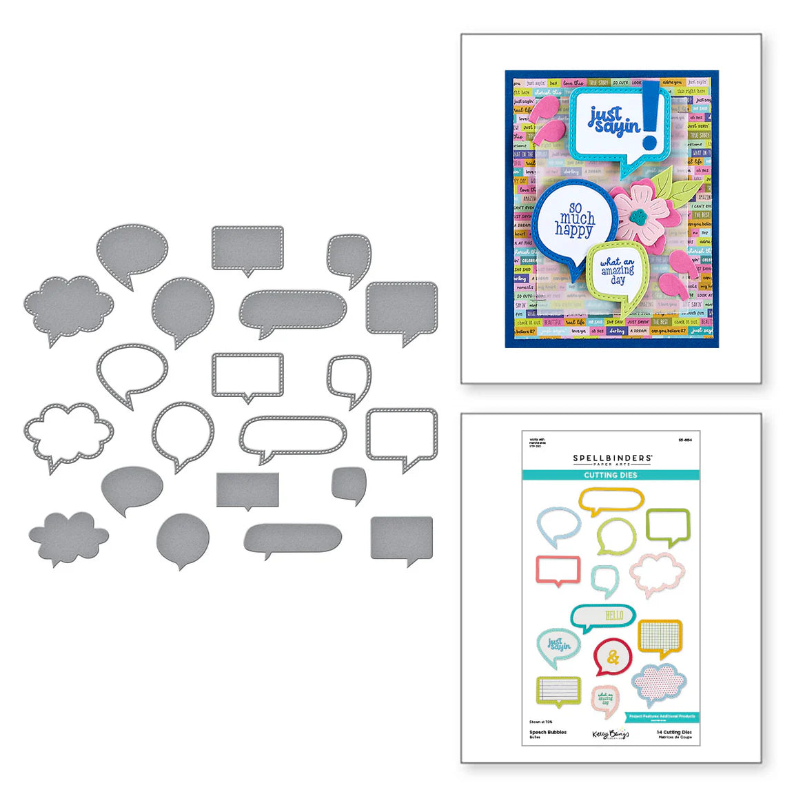 Spellbinders Speech Bubbles Die Set by Kelly Bangs Creative