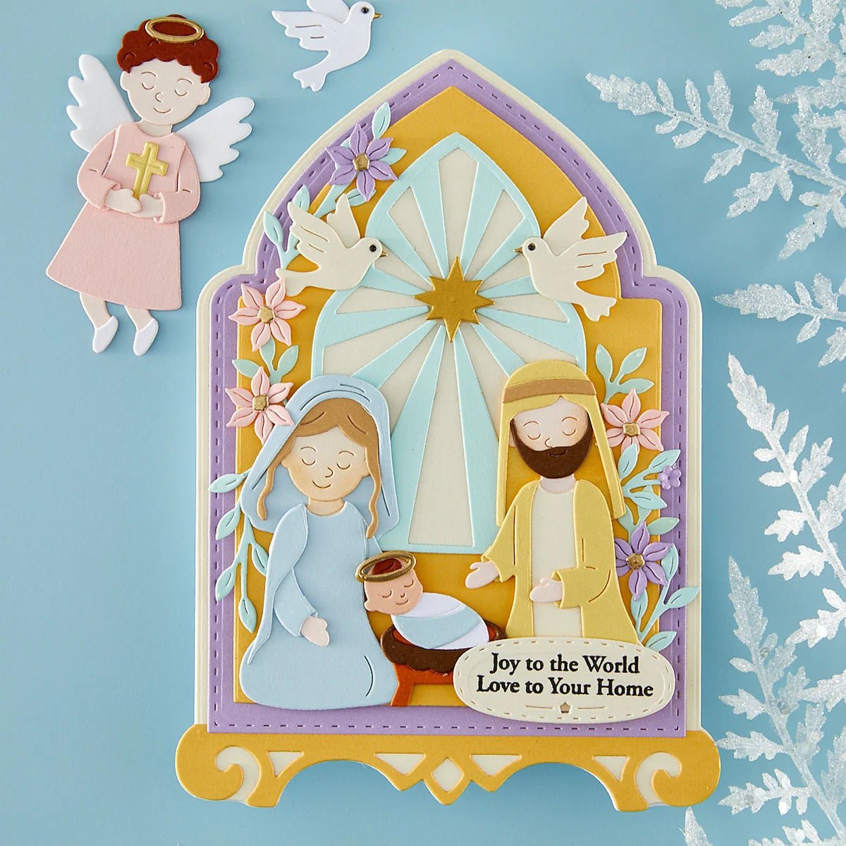 Spellbinders Nativity Blessings Dies by Bibi Cameron