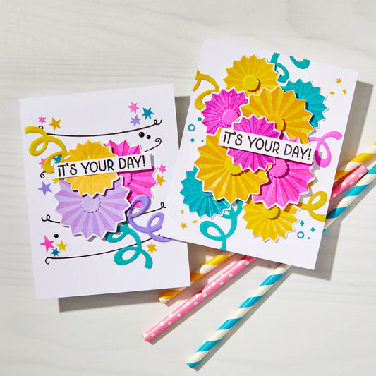 Hero Arts Party Fans Stamp and Die Bunde