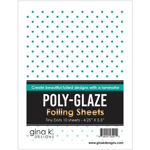 Gina K Designs POLY-GLAZE Foiling Sheets - Tiny Dots