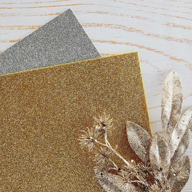 Spellbinders Pop-Up Die Cutting Glitter Foam Sheets - Gold & Silver
