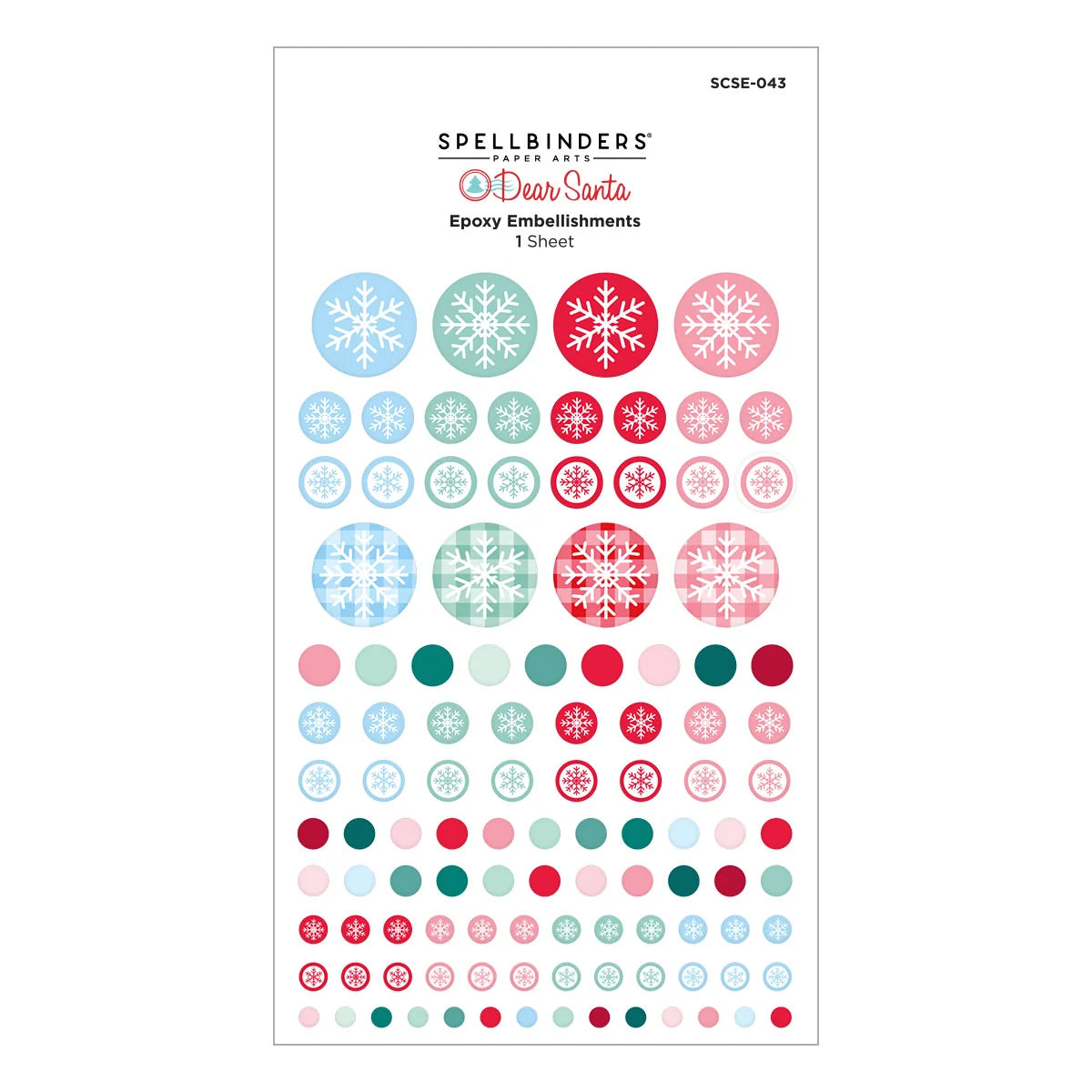 Dear Santa Epoxy Embellishments by Spellbinders