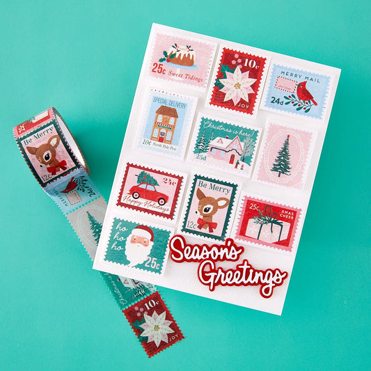 Dear Santa Postage Stamp Washi Tape by Spellbinders