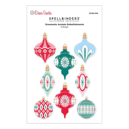 Dear Santa Ornaments Dimensional Stickers by Spellbinders