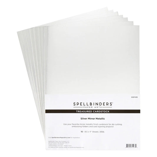 Spellbinders Treasured Silver Mirror Metallic Cardstock