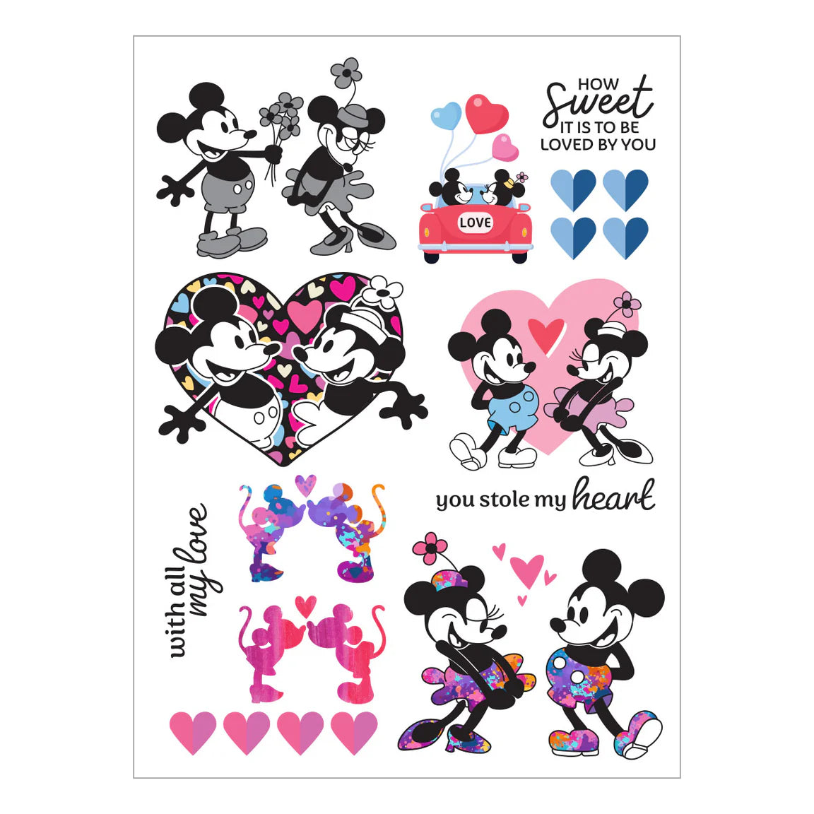 Classic Mouse Love Rub-on Transfers