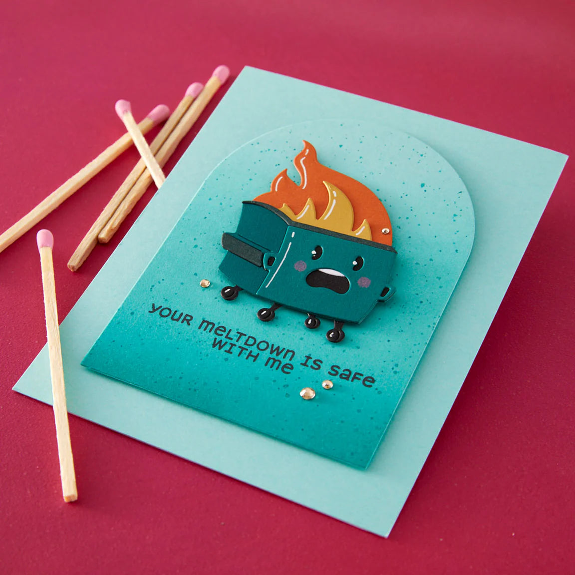 Dumpster Fire Stamp & Die Set
