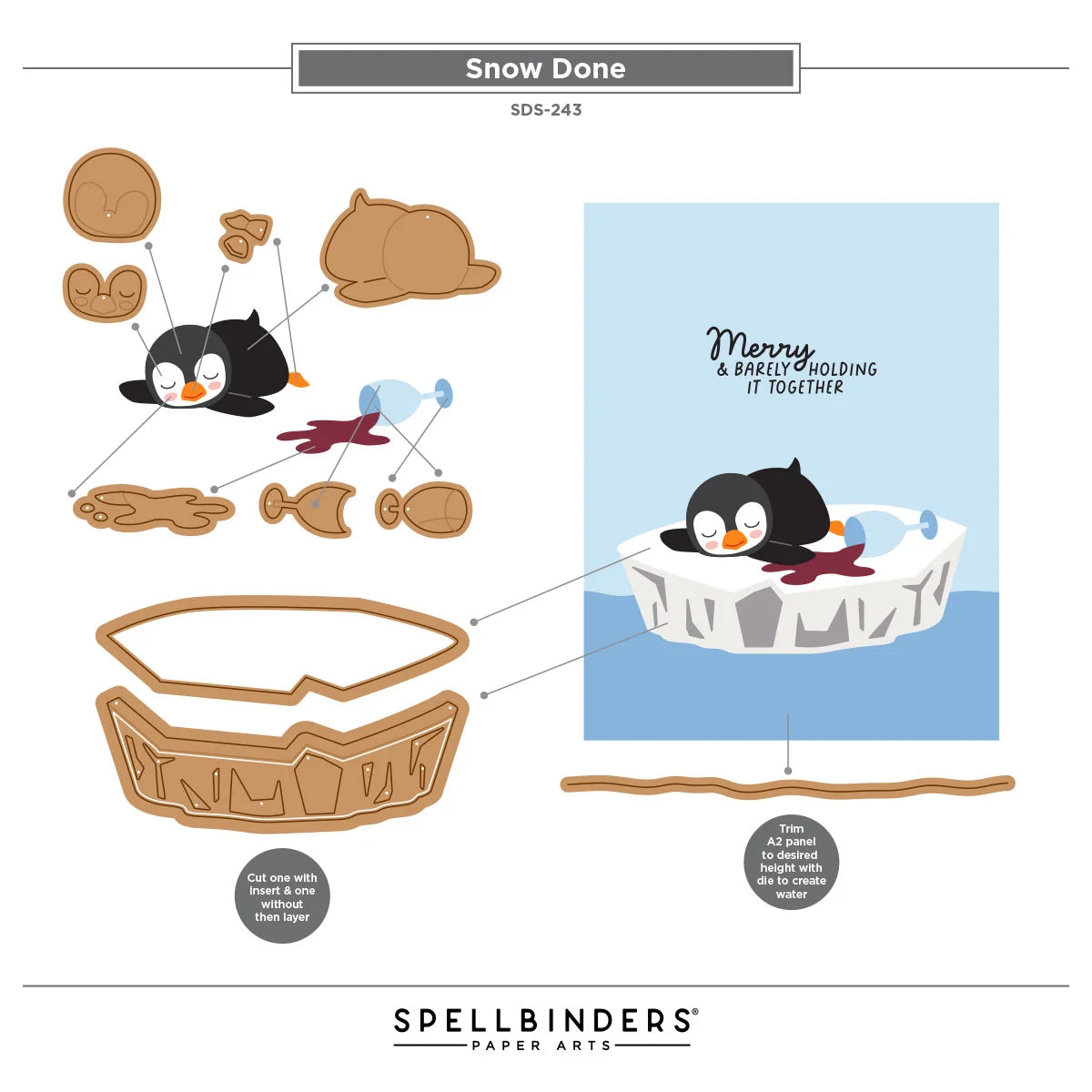 Spellbinders Merry Mayhem Stamp & Die Bundle Set