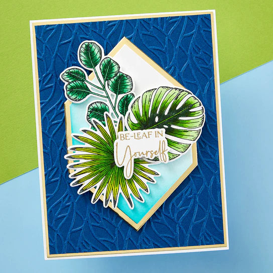 Spellbinders BetterPress Tropical Leaves Plate & Die Set