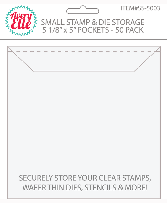 Avery Elle Small Stamp & Die Storage Pockets 5 1/8" x 5" (50 pk)
