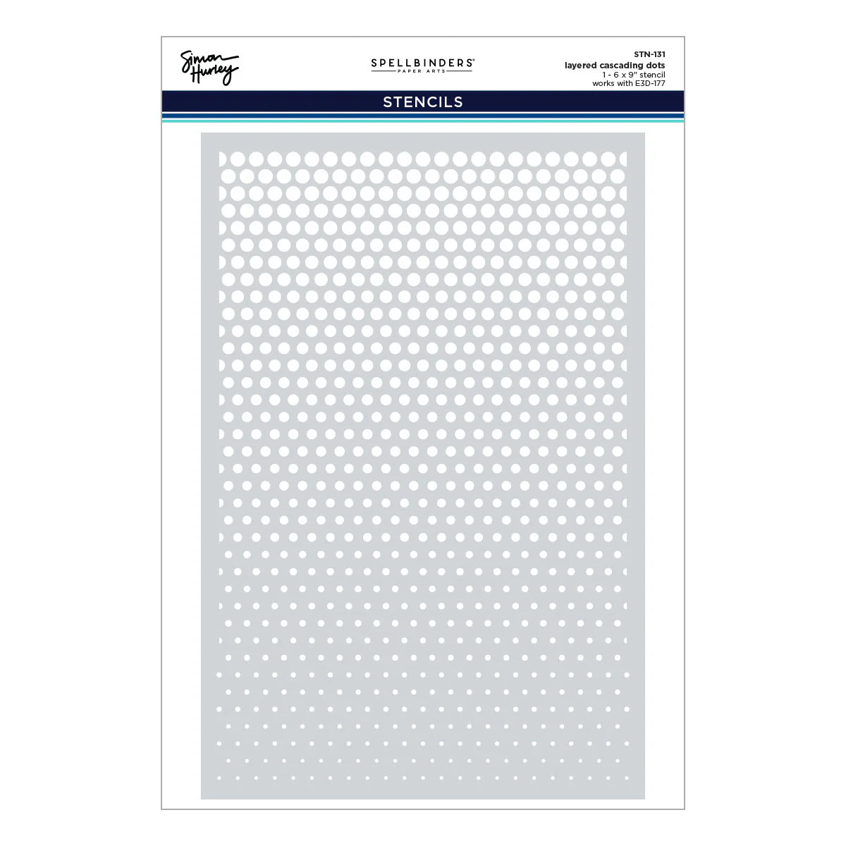 Spellbinders Cascading Dots 3D Folder and Stencil Bundle by Simon Hurley