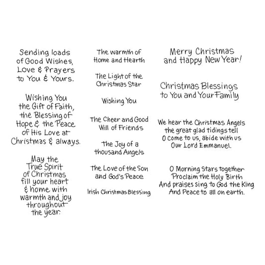 Stampendous Christmas Blessings Sentiments Stamp Set (Spellbinders)