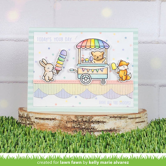Lawn Fawn Treat Cart Sentiment Add-on Stamp Set