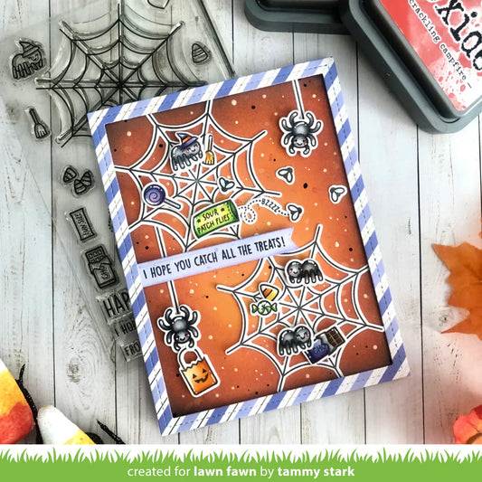 Lawn Fawn Sweet Spiders Add-On Stamp, Die and Coloring Stencils Bundle