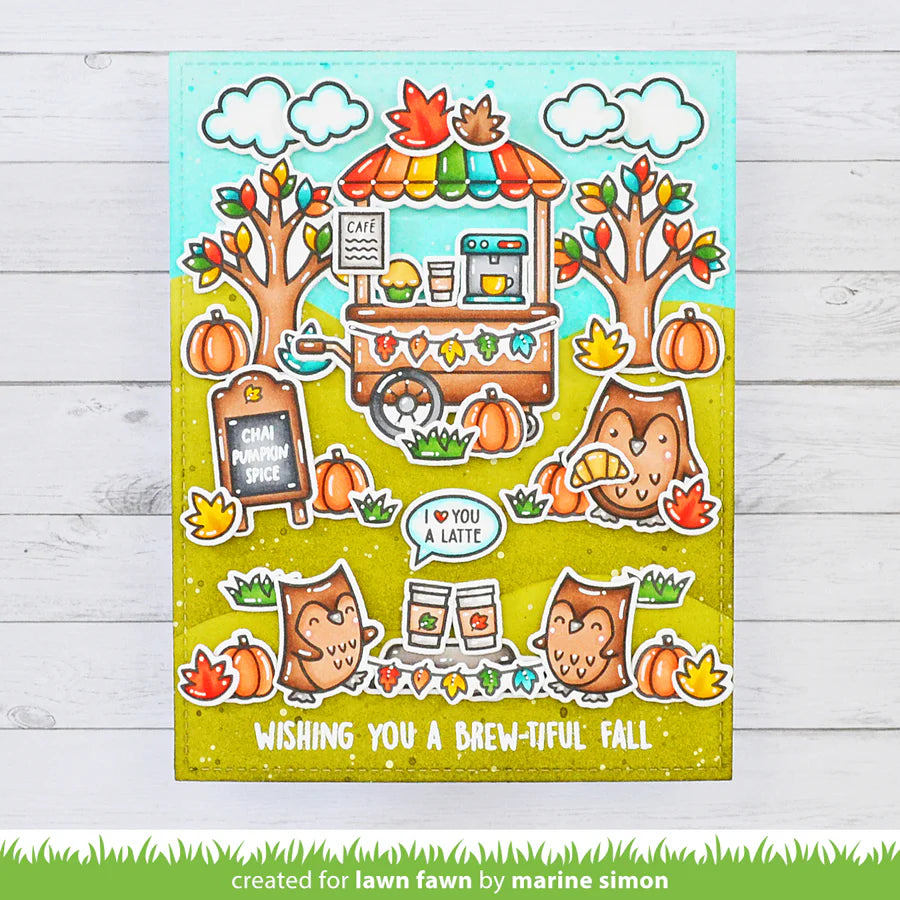 Lawn Fawn Treat Cart Add-on: Coffee Stamp Set