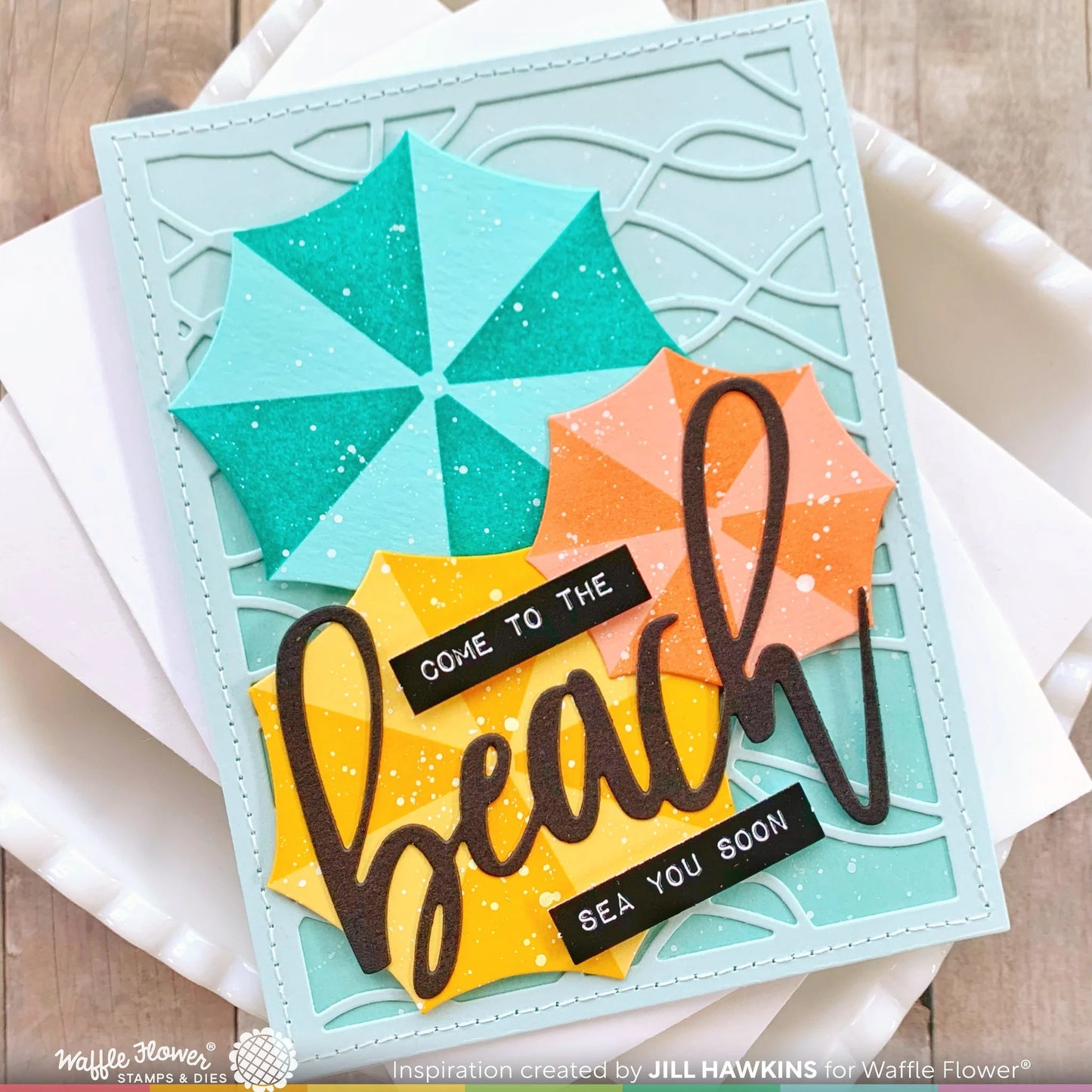 Waffle Flower Subsentiments Shore Diecut Strips