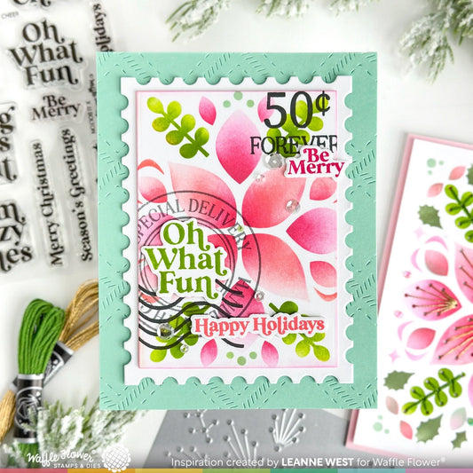 Waffle Flower Holiday Cheer Combo (Stamp and Die set)