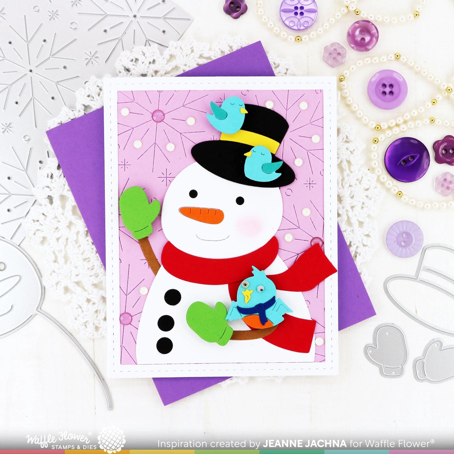 Waffle Flower Snowman and Friends Die Set