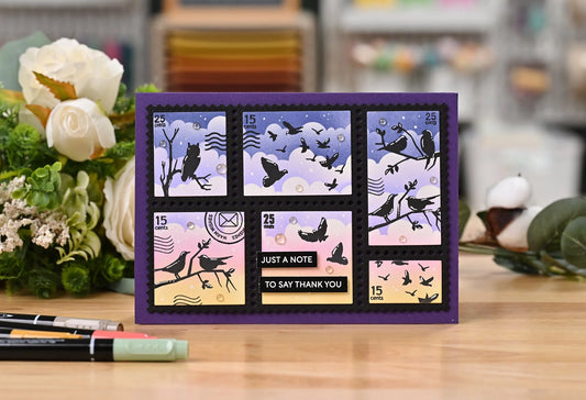 Waffle Flower Postage Collage Wild Birds Stamp Set