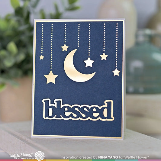 Waffle Flower Blessed Print Die