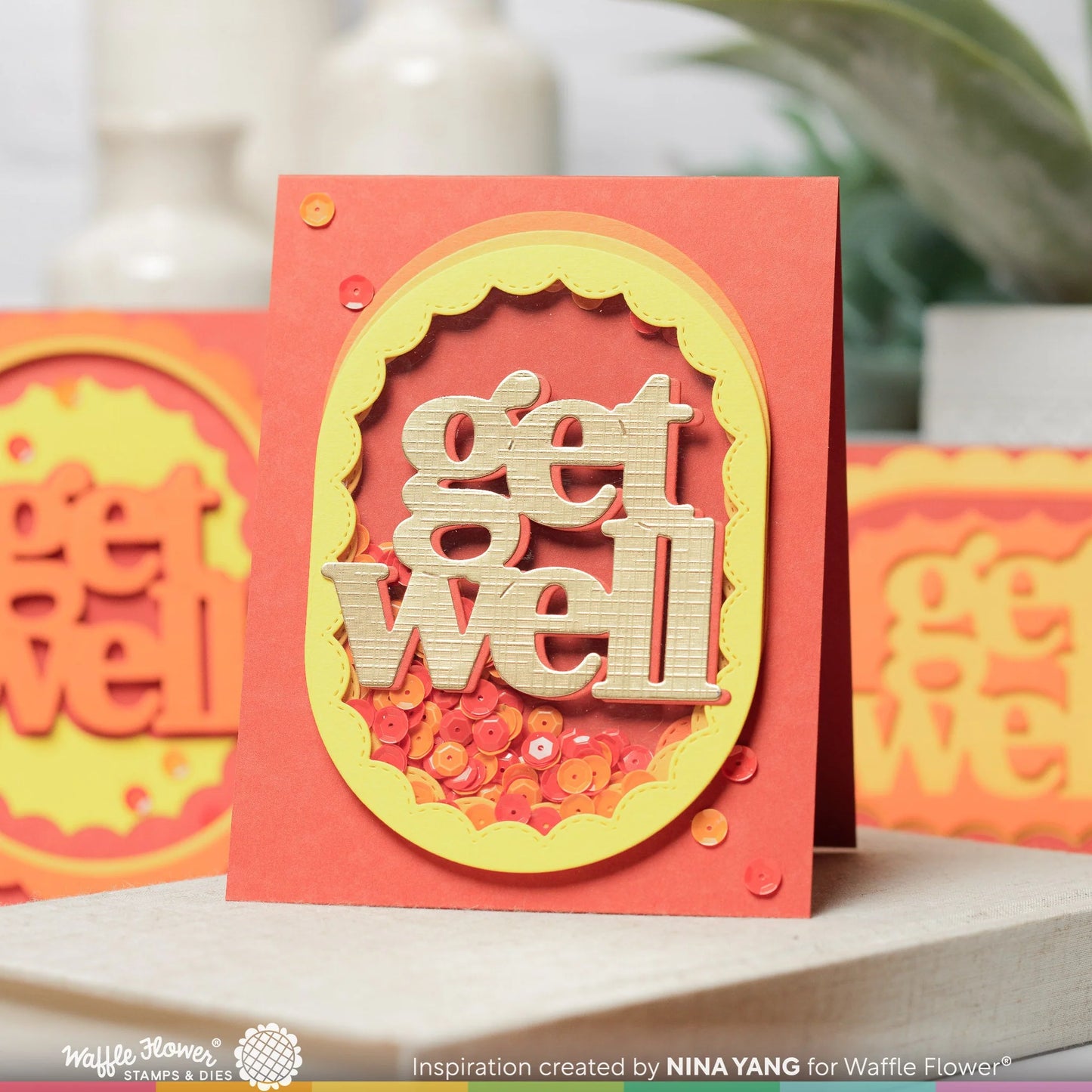 Waffle Flower Oversized Get Well Print Dies