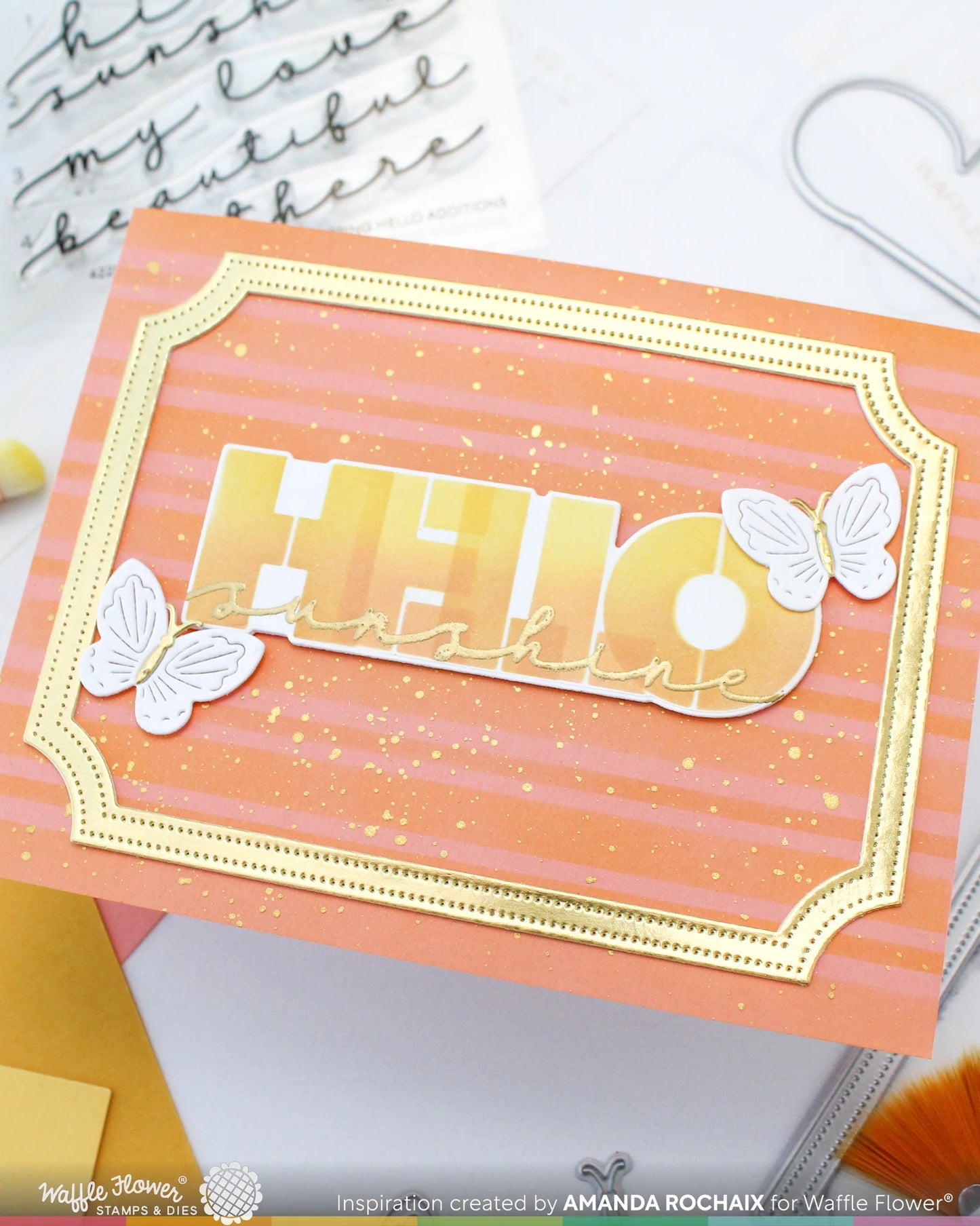 Waffle Flower Two-step Mixed Stripes Stencil Set