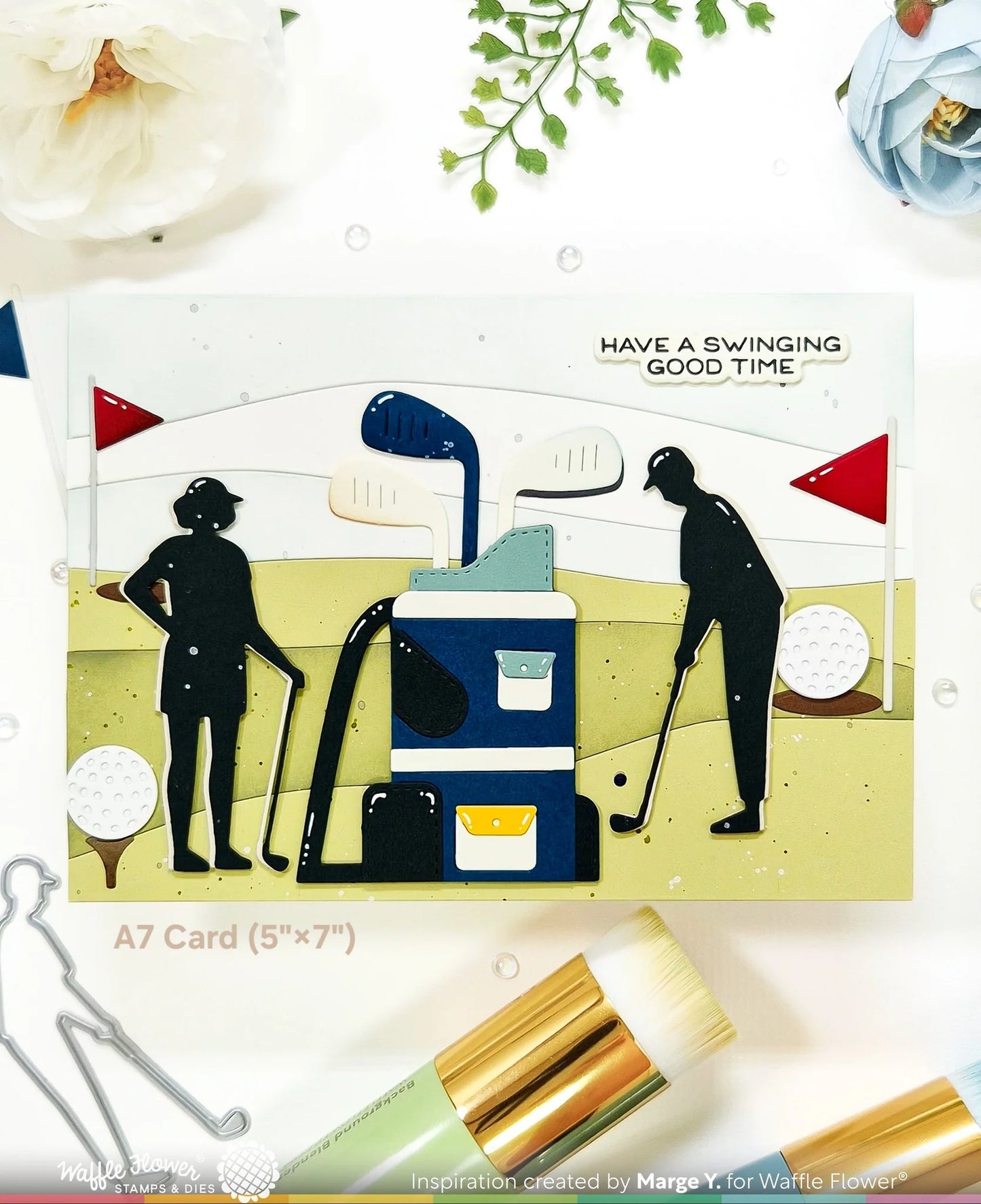 Waffle Flower Golf Silhouettes Dies