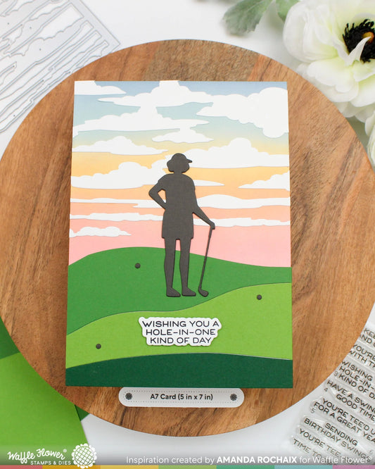 Waffle Flower Golf Silhouettes Dies