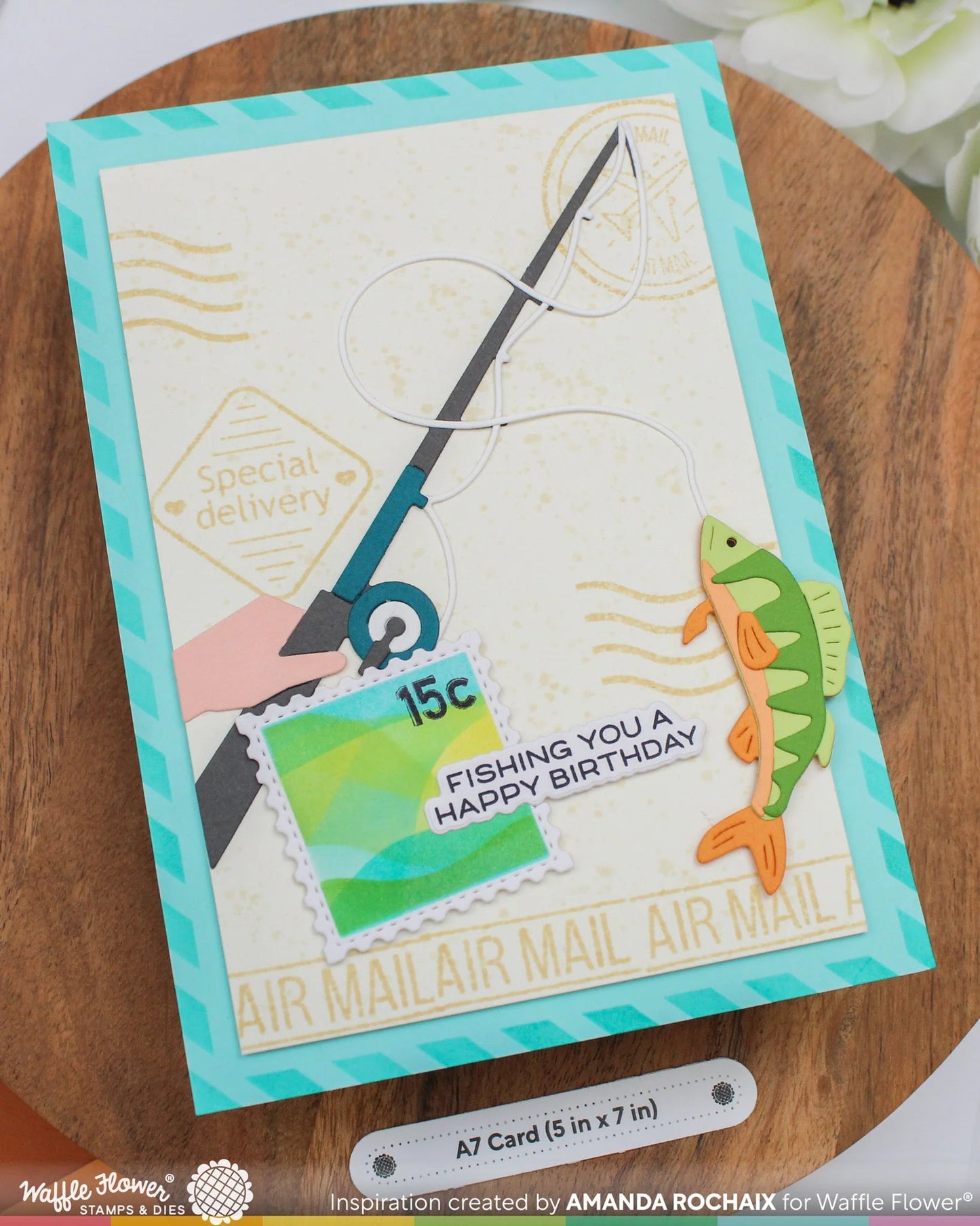 Waffle Flower Fishing Puns Combo (Stamp and Die set)