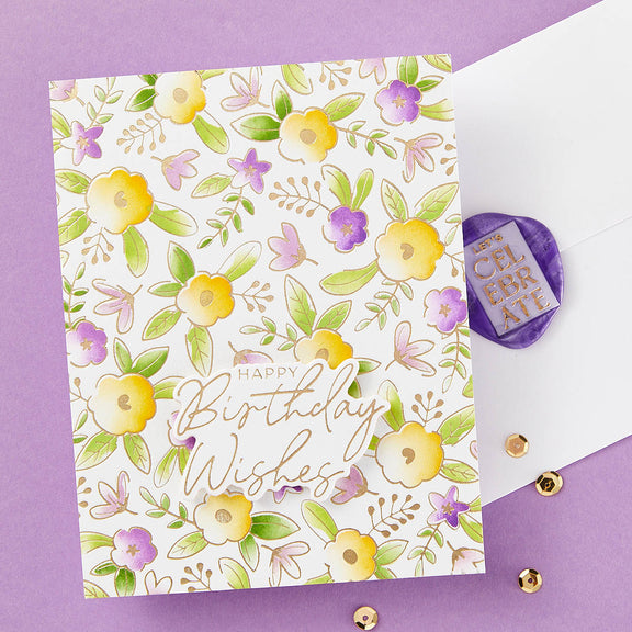 Spellbinders Floral Celebration BetterPress and Stencil Bundle