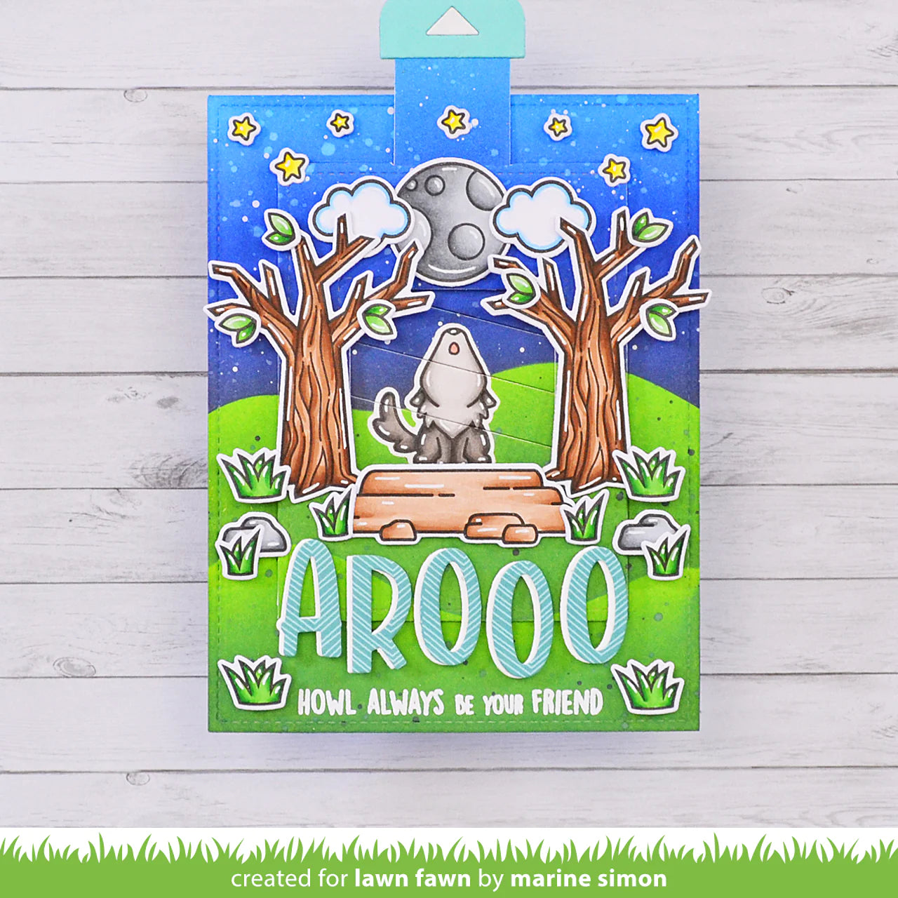 Lawn Fawn Wolf Before 'n Afters Stamp Set
