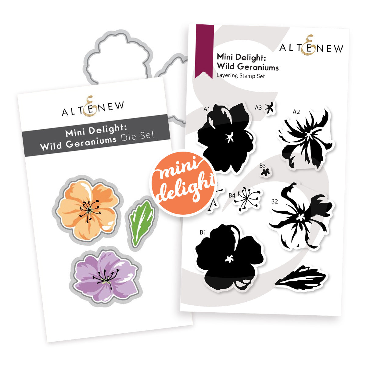 Altenew Mini Delight: Wild Geraniums Stamp & Die Set