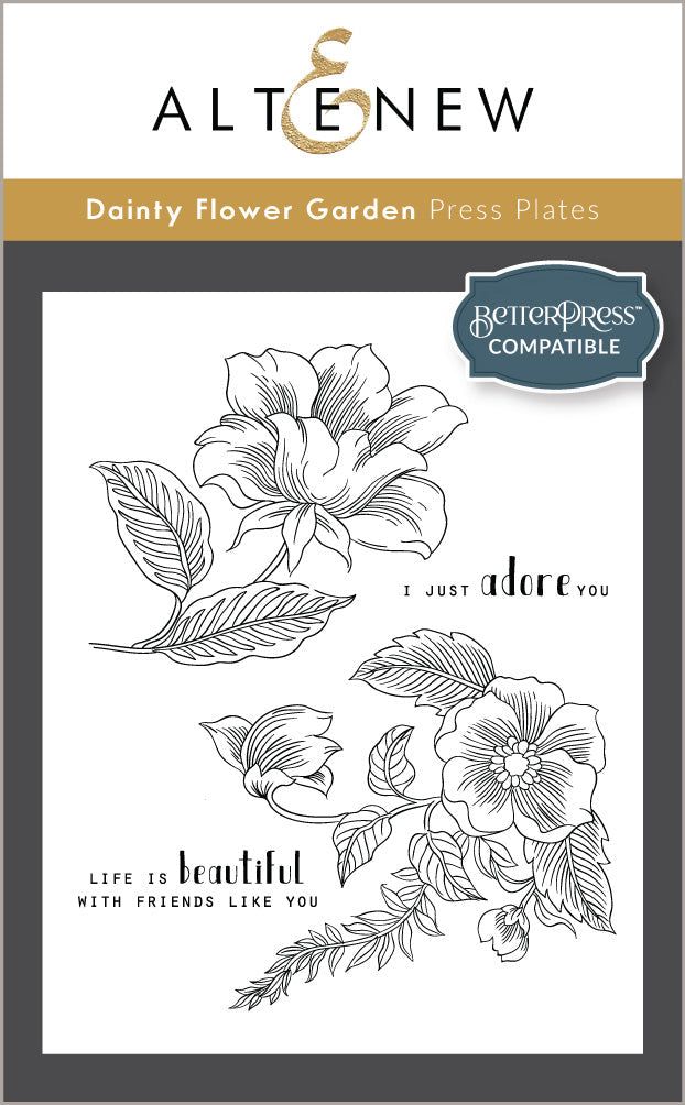 Altenew Dainty Flower Garden Press Plates (BetterPress Compatible)