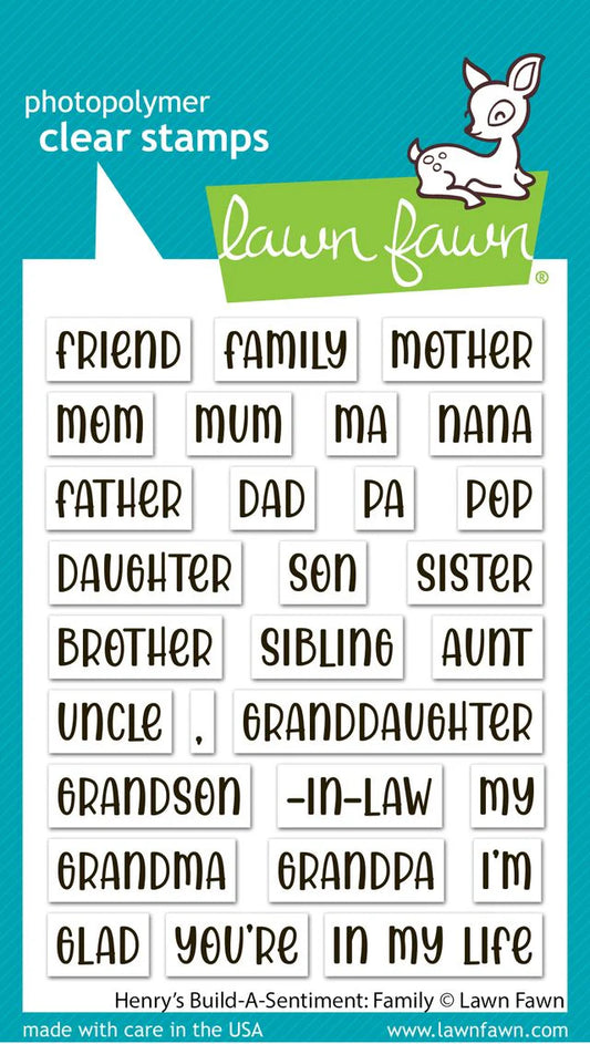 Lawn Fawn Henry's Build-a-Sentiment: Family Stamp Set