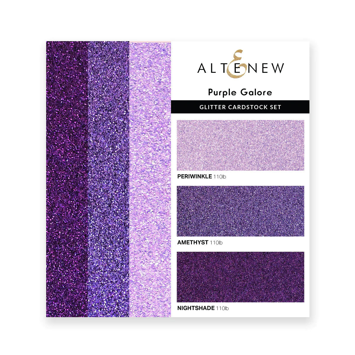 Altenew Glitter Gradient Cardstock Set - Purple Galore