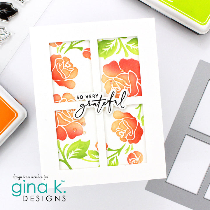 Gina K Designs Radiant Roses Greetings Die