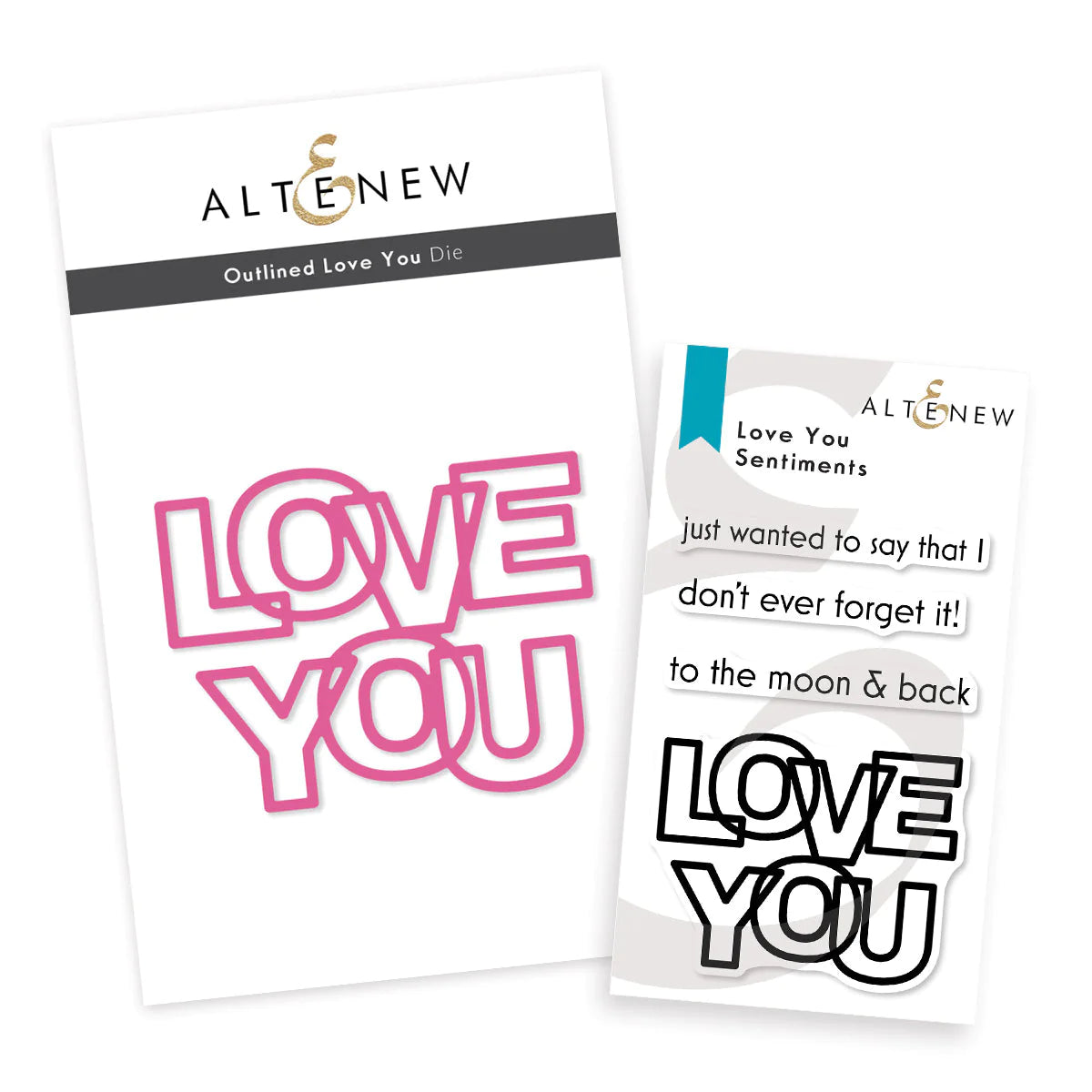 Altenew Everyday Love Sentiments Bundle (Stamp and Die Set)